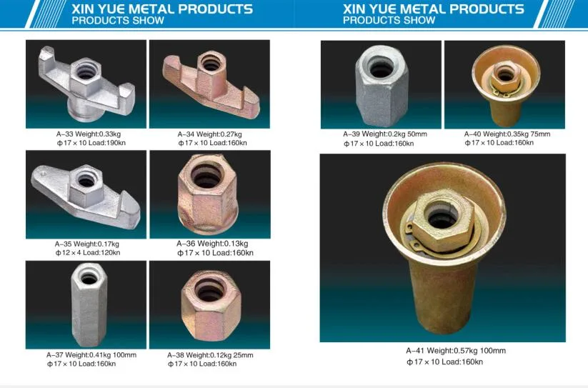 Safe Durable Scaffolding Galvanized Formwork Accessory Tie Nut /Wing Nut