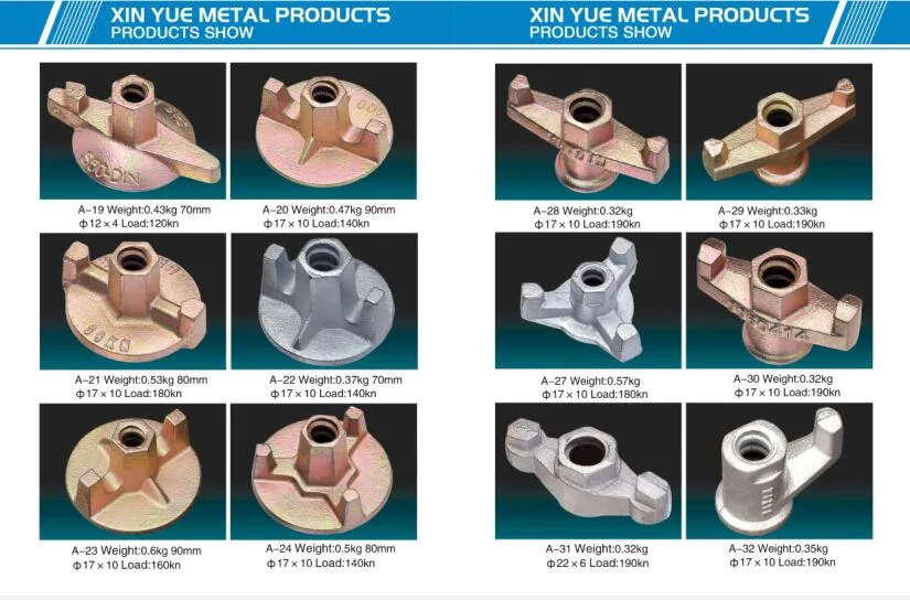 Safe Durable Scaffolding Galvanized Formwork Accessory Tie Nut /Wing Nut